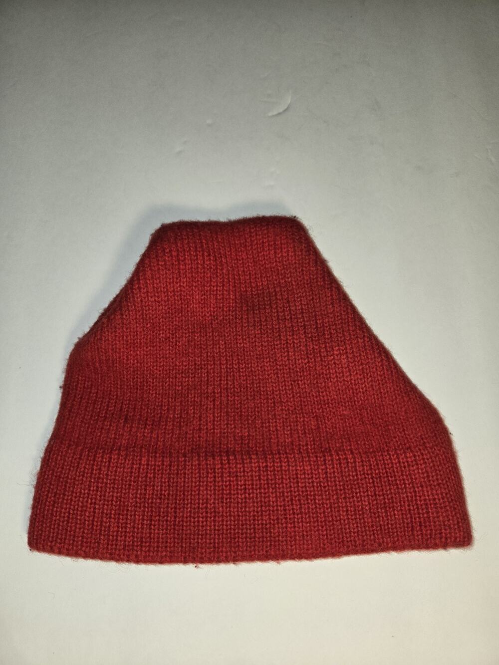 Meister Vintage 100% Wool Red Knit Hat Beanie Retro Ski Hat One Size Fits Most